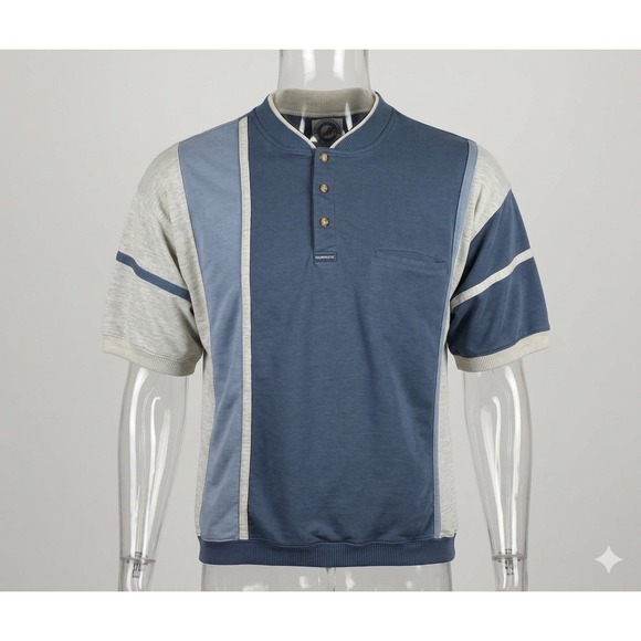 Greenline International Other - Greenline International Vintage Men's Blue & Gray 3 Button Golf Shirt. Size L